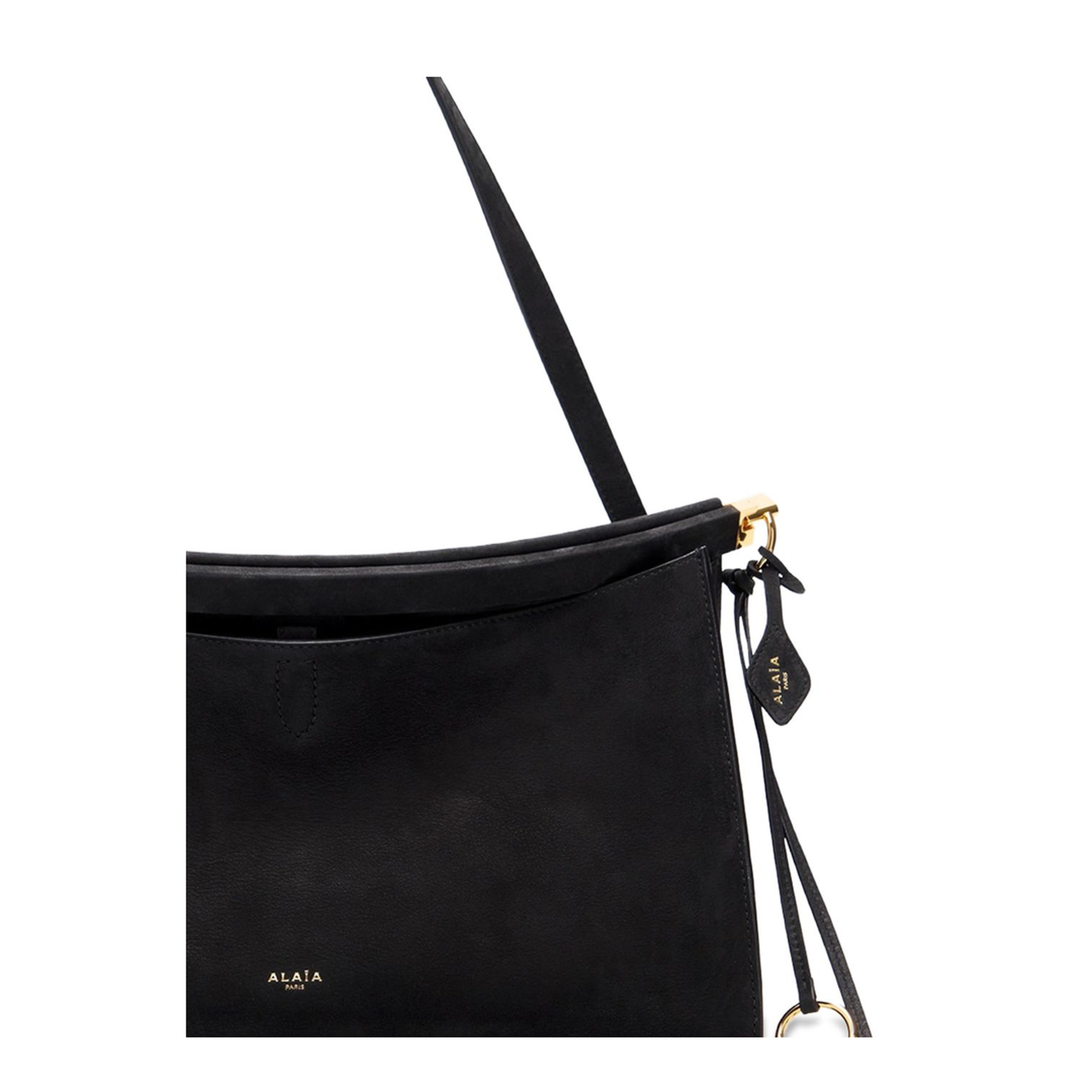 Le Click Pocket 35 Nubuck Crossbody - Noir