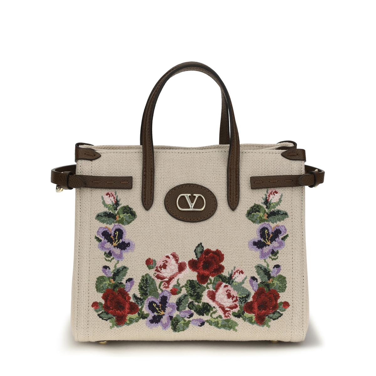 MAYFEYR - Valentino - Antibes Mini Handbag In Embroidered Linen - 9W2B0R20FJL3FY