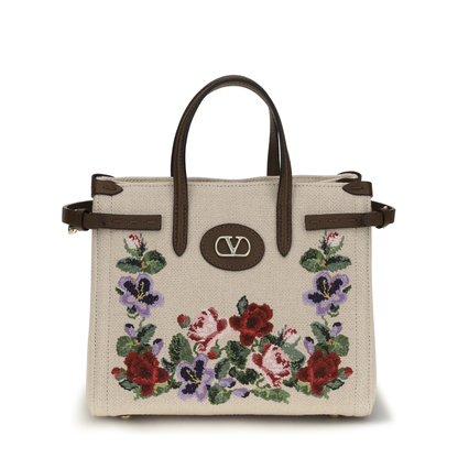 MAYFEYR - Valentino - Antibes Mini Handbag In Embroidered Linen - 9W2B0R20FJL3FY