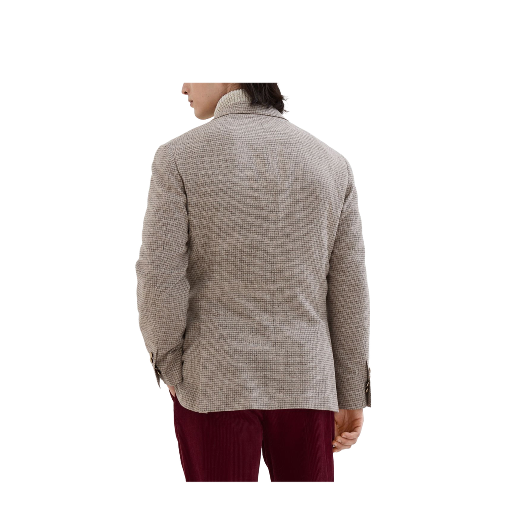 Wool and Silk Double-Breasted Jacket