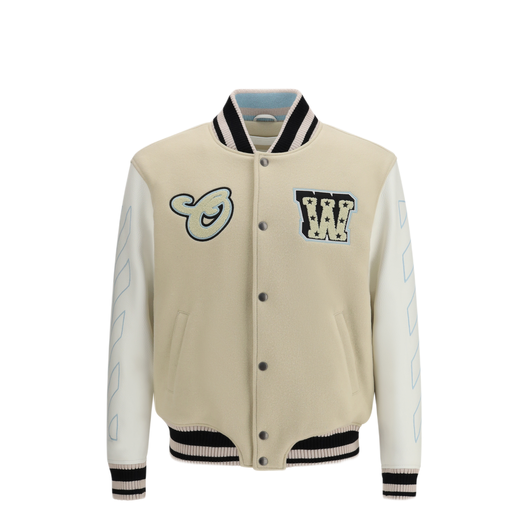 MAYFEYR - Off-White - Varsity Star Logo Jacket - 44XJA122S26L0021101010
