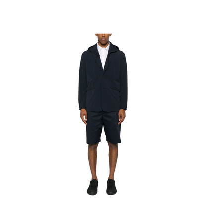 Nylon Hooded Blazer Jacket