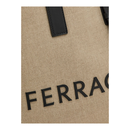 Logo-Embossed Leather Tote