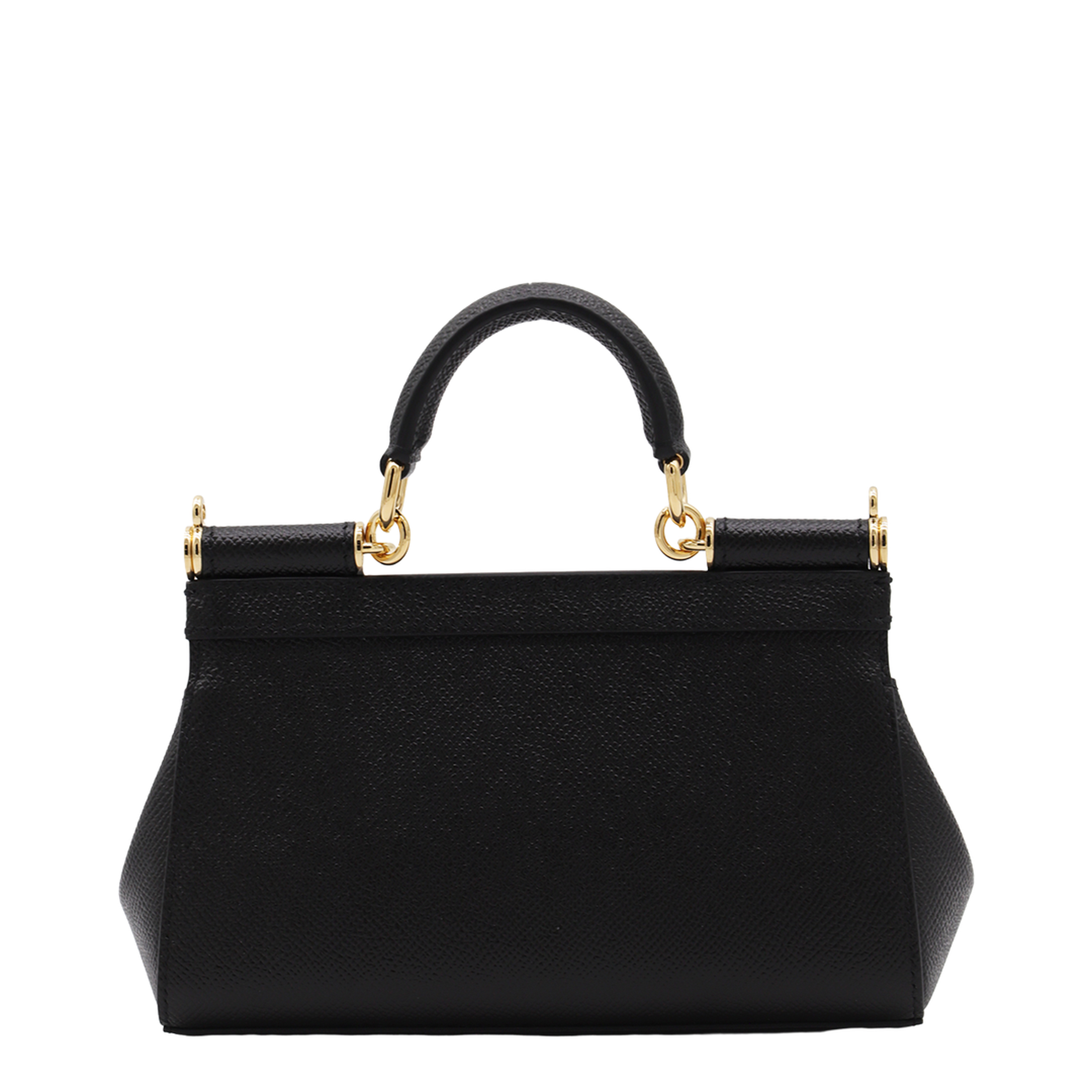 Sicily Small Calf Leather Top-Handle Bag - Nero