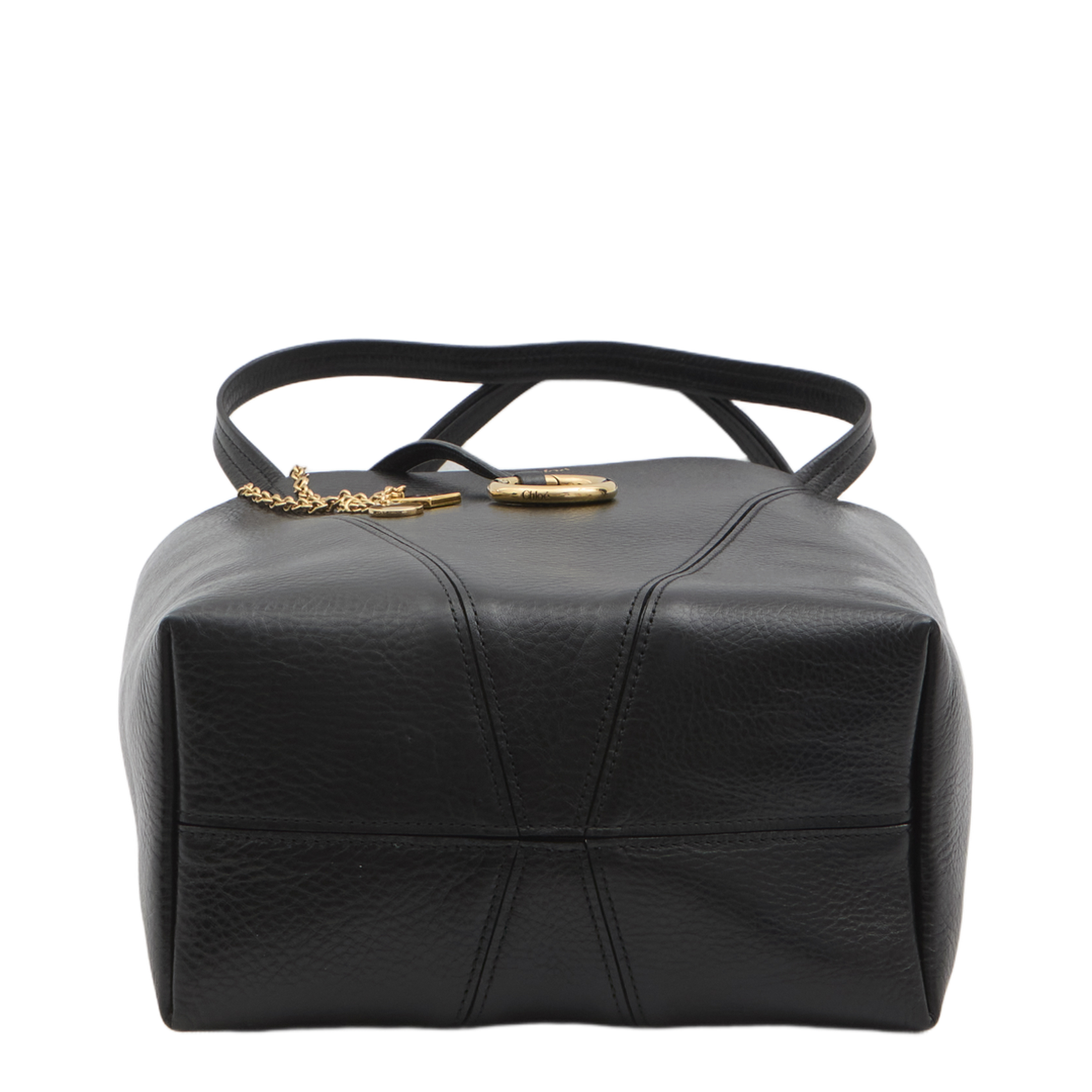 Black Two Flat Shoulder Straps Bag