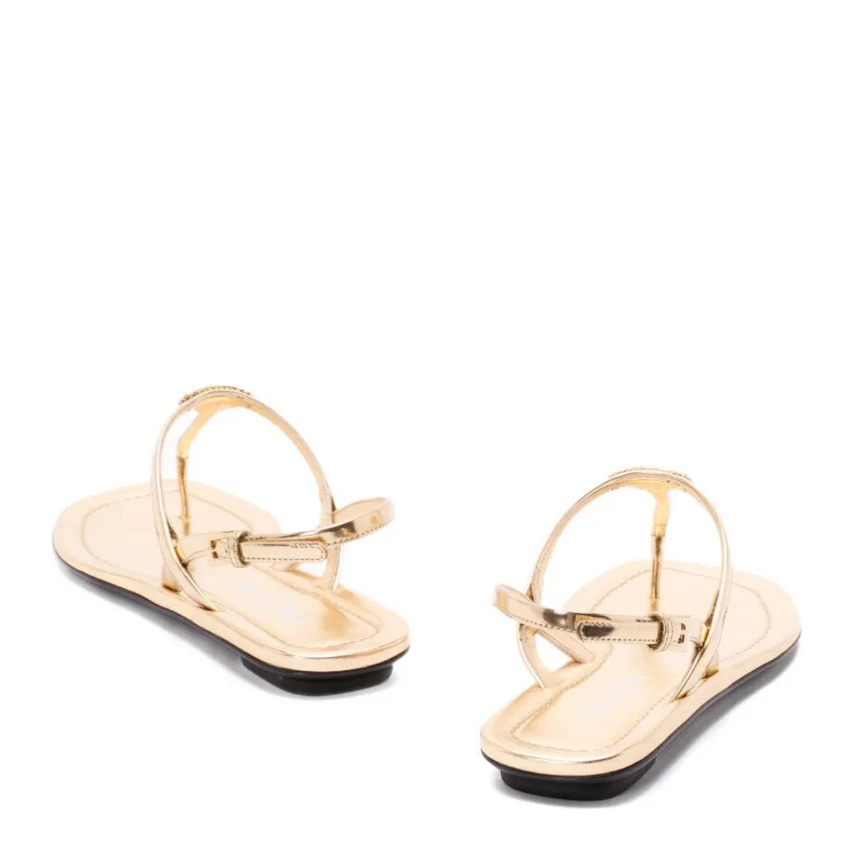 Patent Leather Flat Thong Sandals