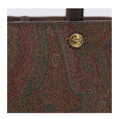Essential Medium Jacquard Cotton Tote Bag - Brown