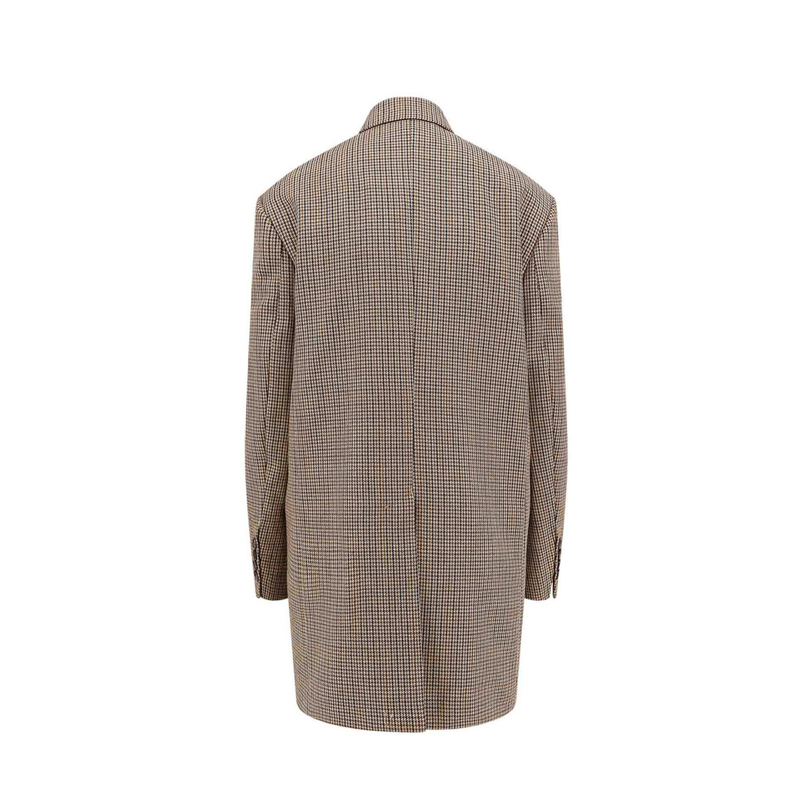 Virgin Wool Blazer with Pied de Poule Motif