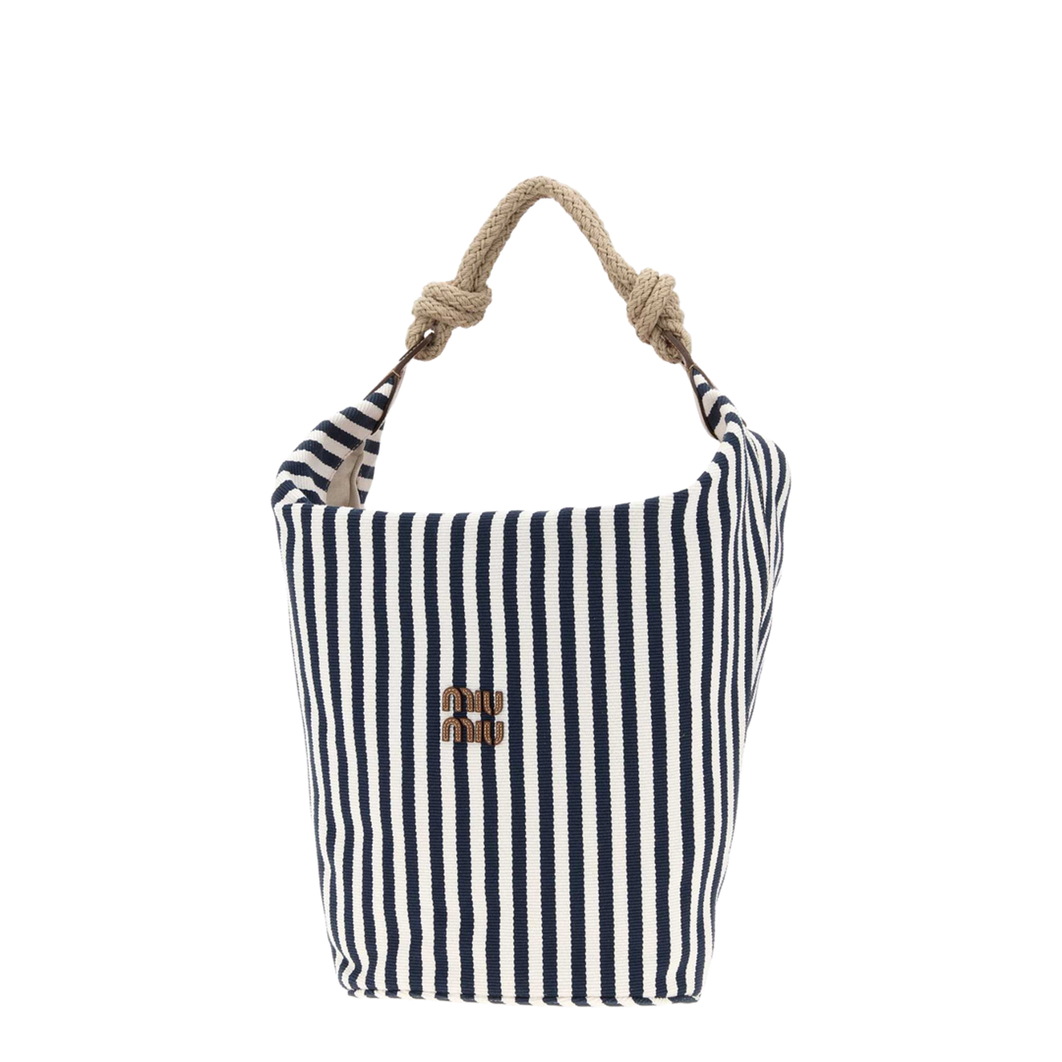 MAYFEYR - Miu Miu - Embroidered Canvas Bucket Bag - 5BE107VILO2I0GF0B9P