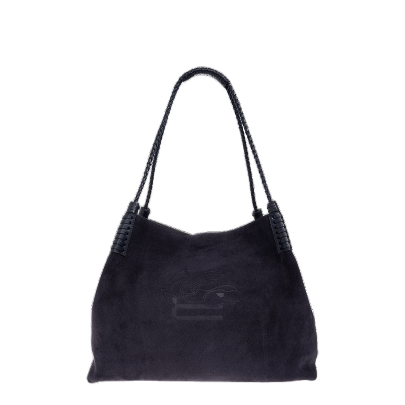 Rectangular Trapezoidal Bag with Woven Long Handle and Embossed Logo