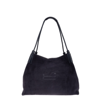 Rectangular Trapezoidal Bag with Woven Long Handle and Embossed Logo