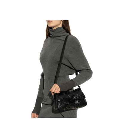 Cassandra Small Imitation Leather Shoulder Bag - Nero