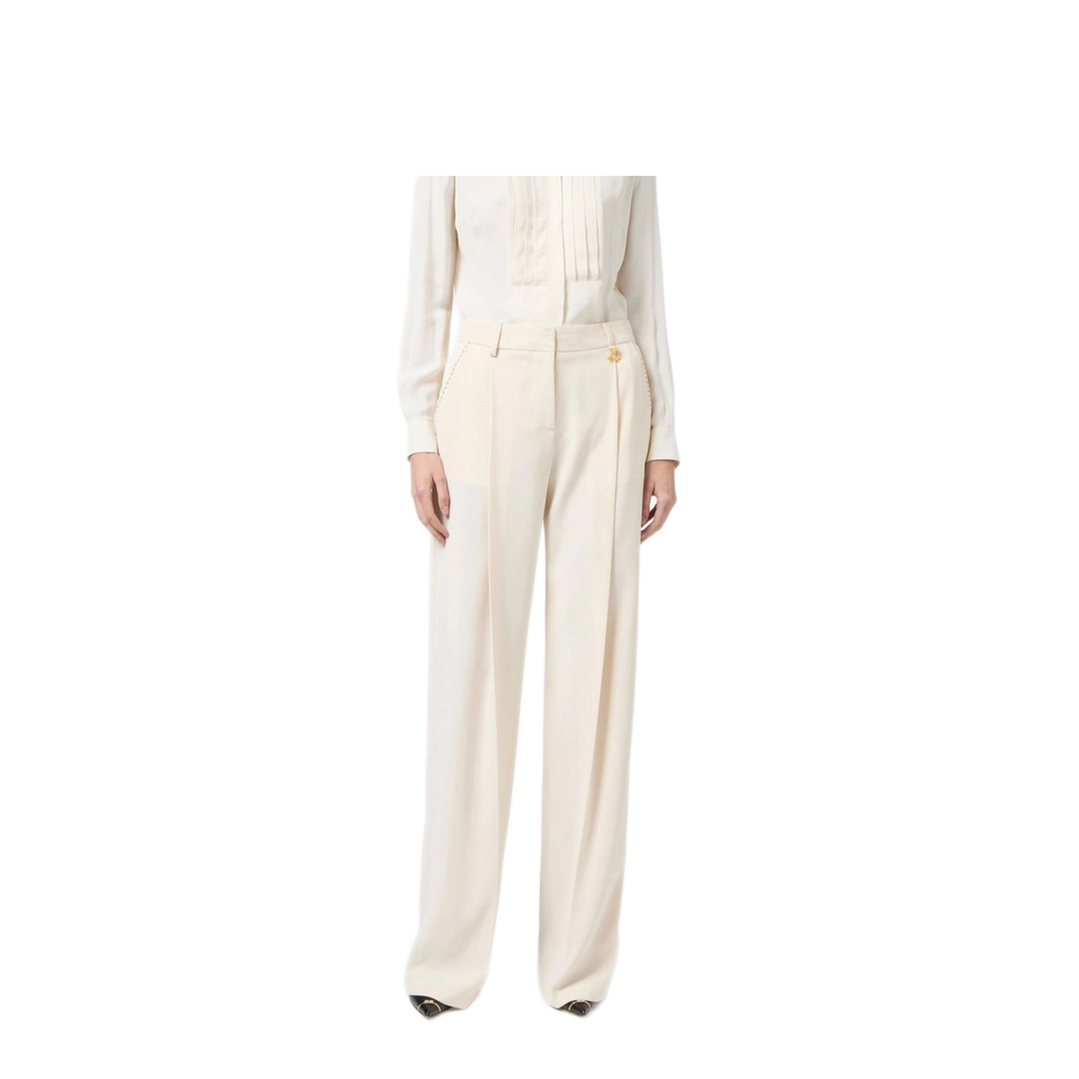 MAYFEYR - Elisabetta Franchi - Trousers Beige - PA07251E2193