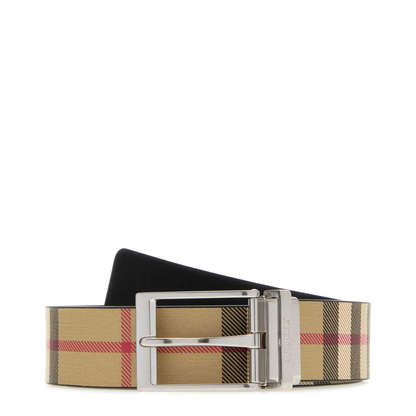 MAYFEYR - Burberry - Printed Canvas Reversible Check Belt - 8132274A7026