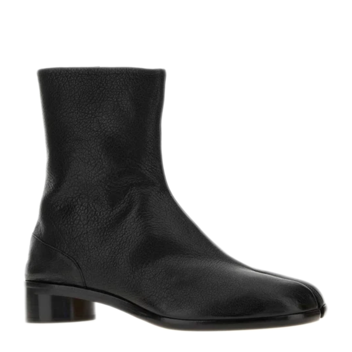 Tabi Leather Ankle Boots In Black