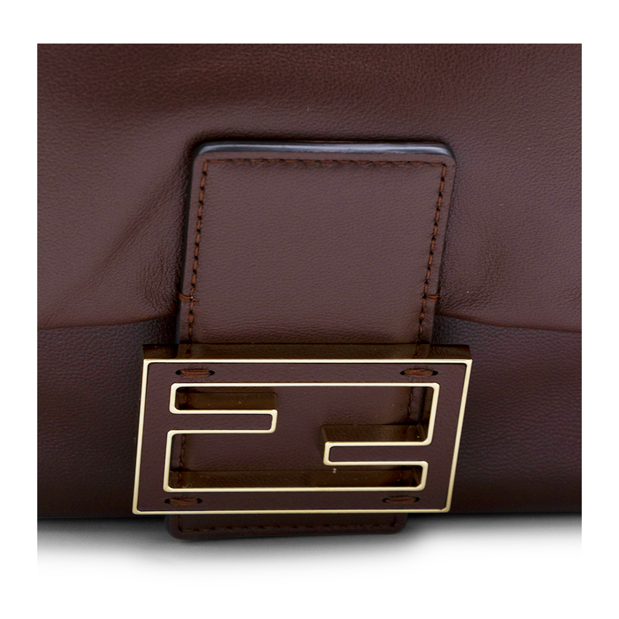Mamma Baguette Medium Leather Shoulder Bag - Brown