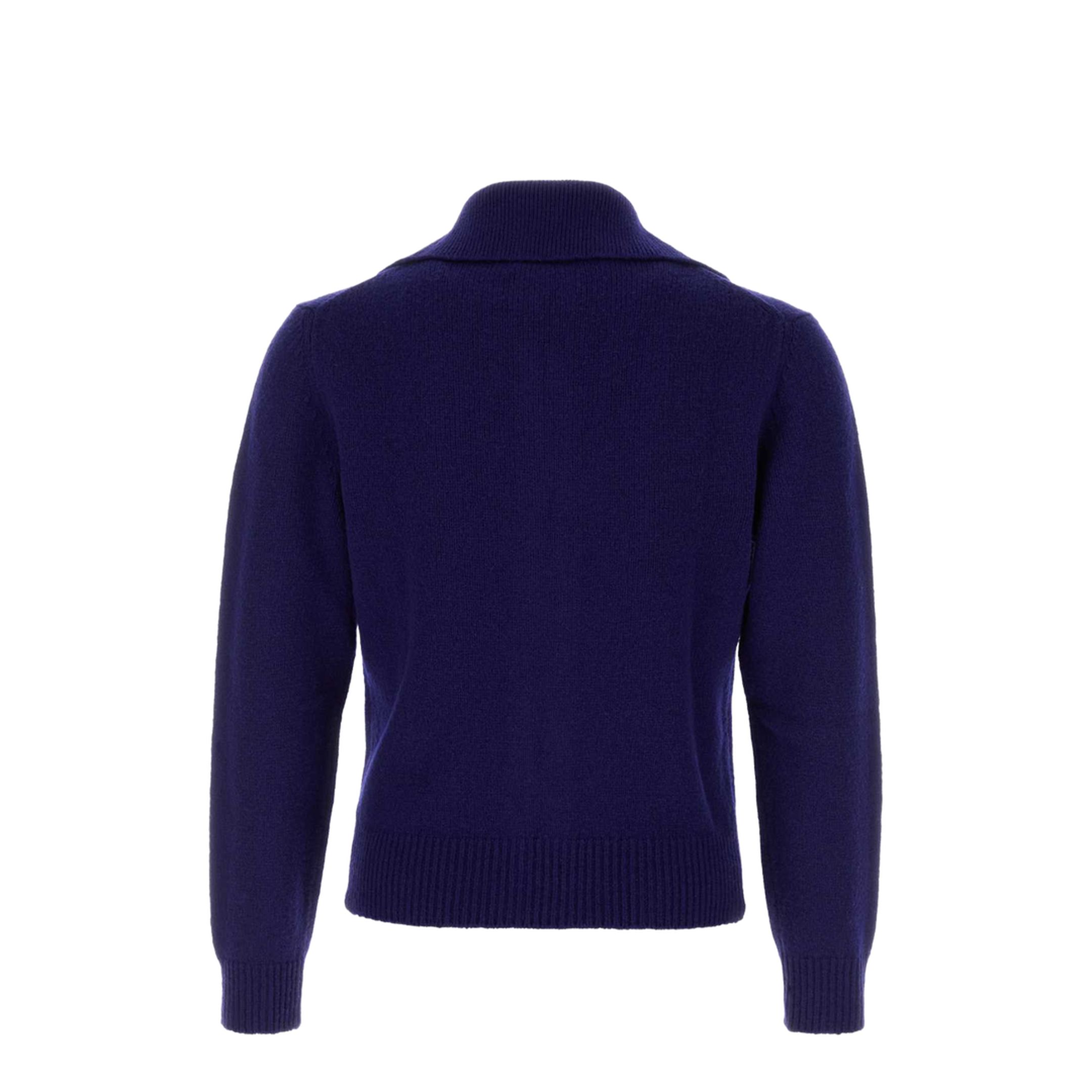 Blue Wool Blend Cardigan