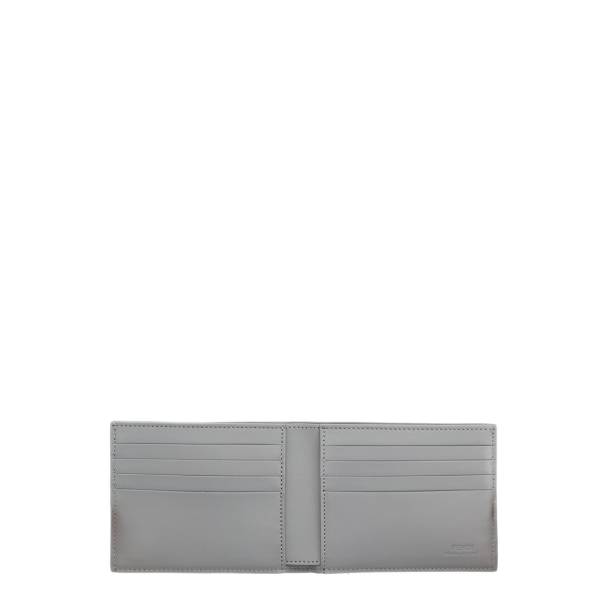 Squared FF Wallet Light Gray Calf Leather