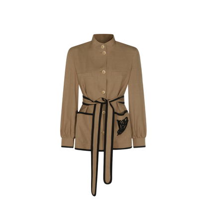 Caban Embroidered Logo Jacket