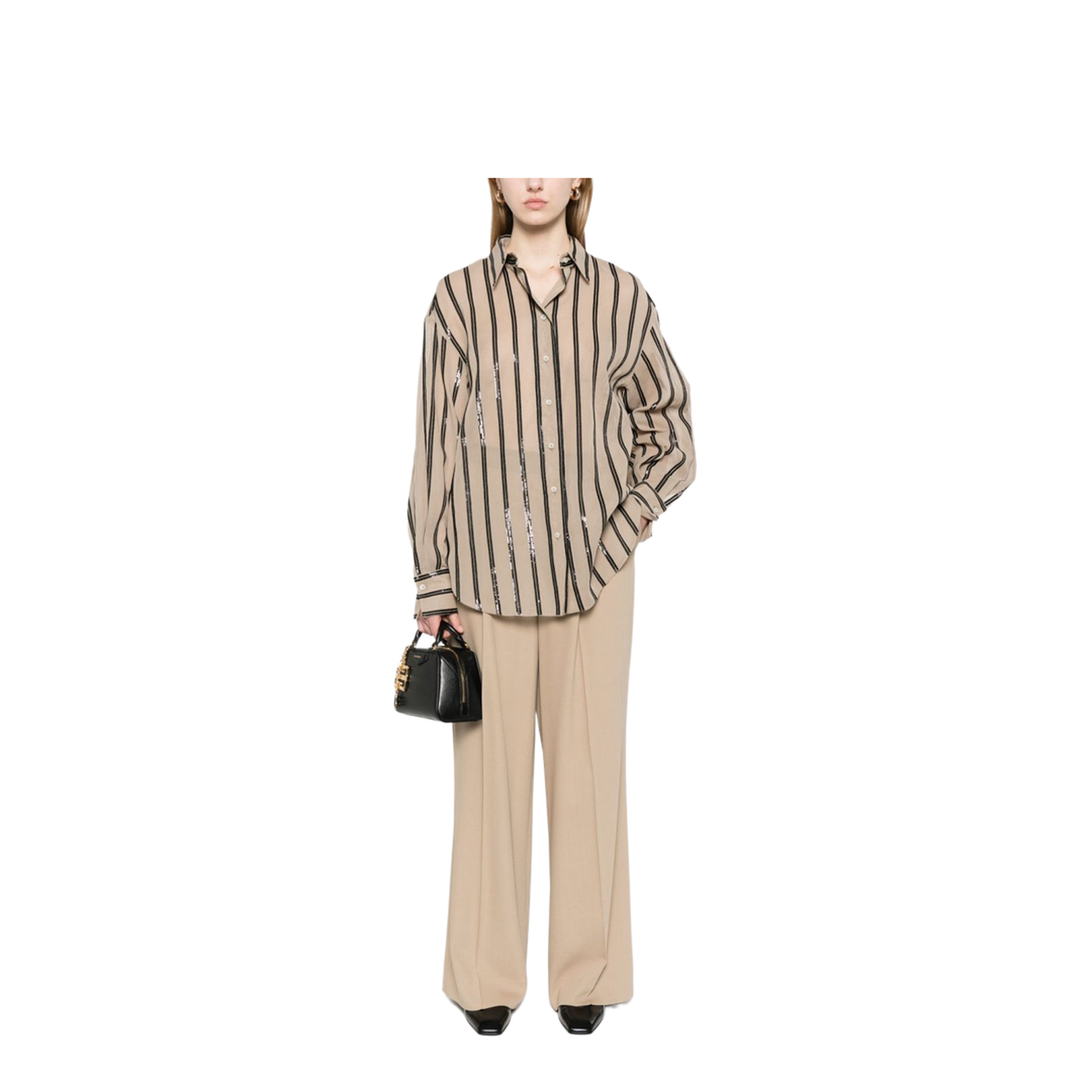 Sequin-Stripes Shirt