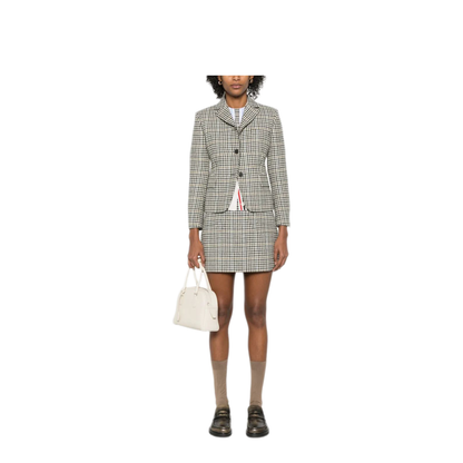 MAYFEYR - Thom Browne - High Break Exposed Catch Vent Sportcoat In Gunclub Check Hunting Tweed - FBC946AF0928980