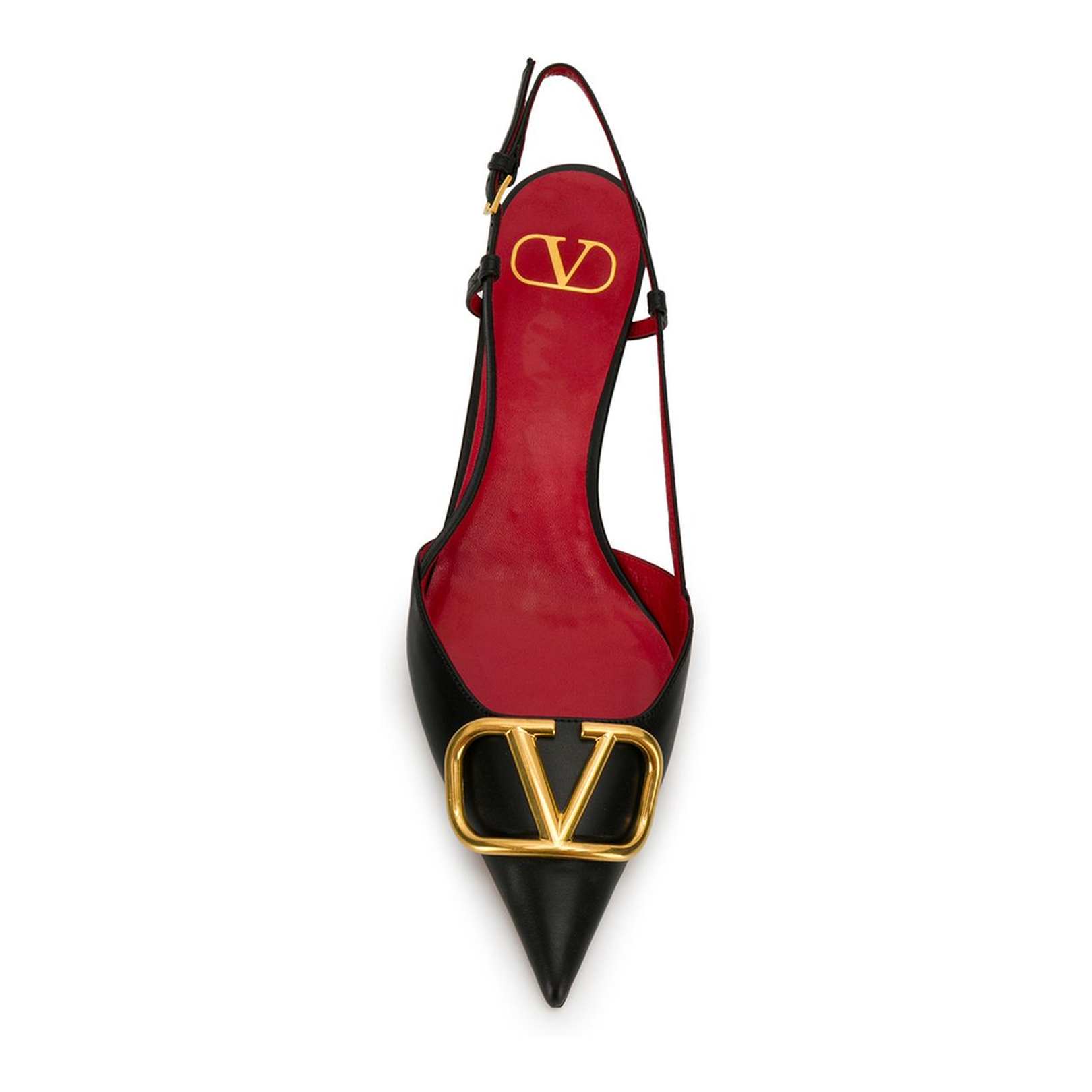 VLogo Signature Pointed Toe Side Buckle Fastening