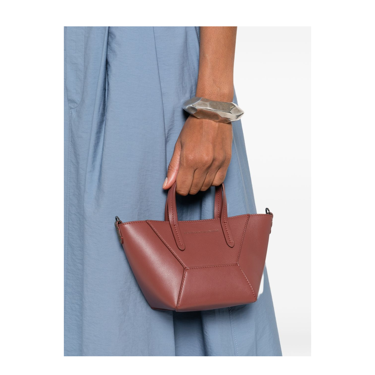 BC Duo Mini Calfskin Tote - Firebrick