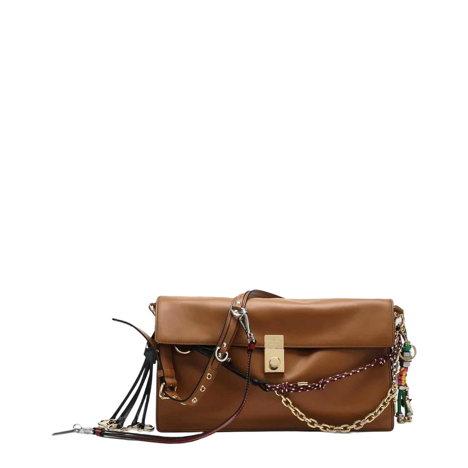 Soft Sound Large Leather Bag with Charms