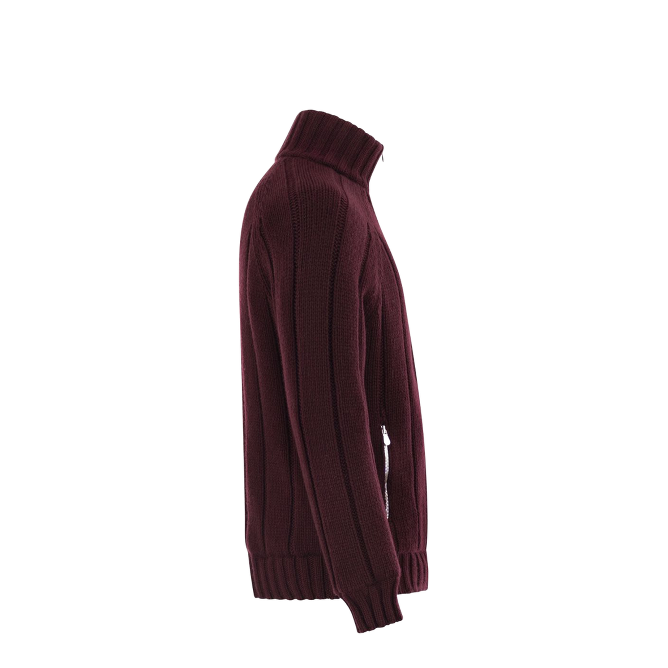 Cashmere Knit Down Jacket with Zip