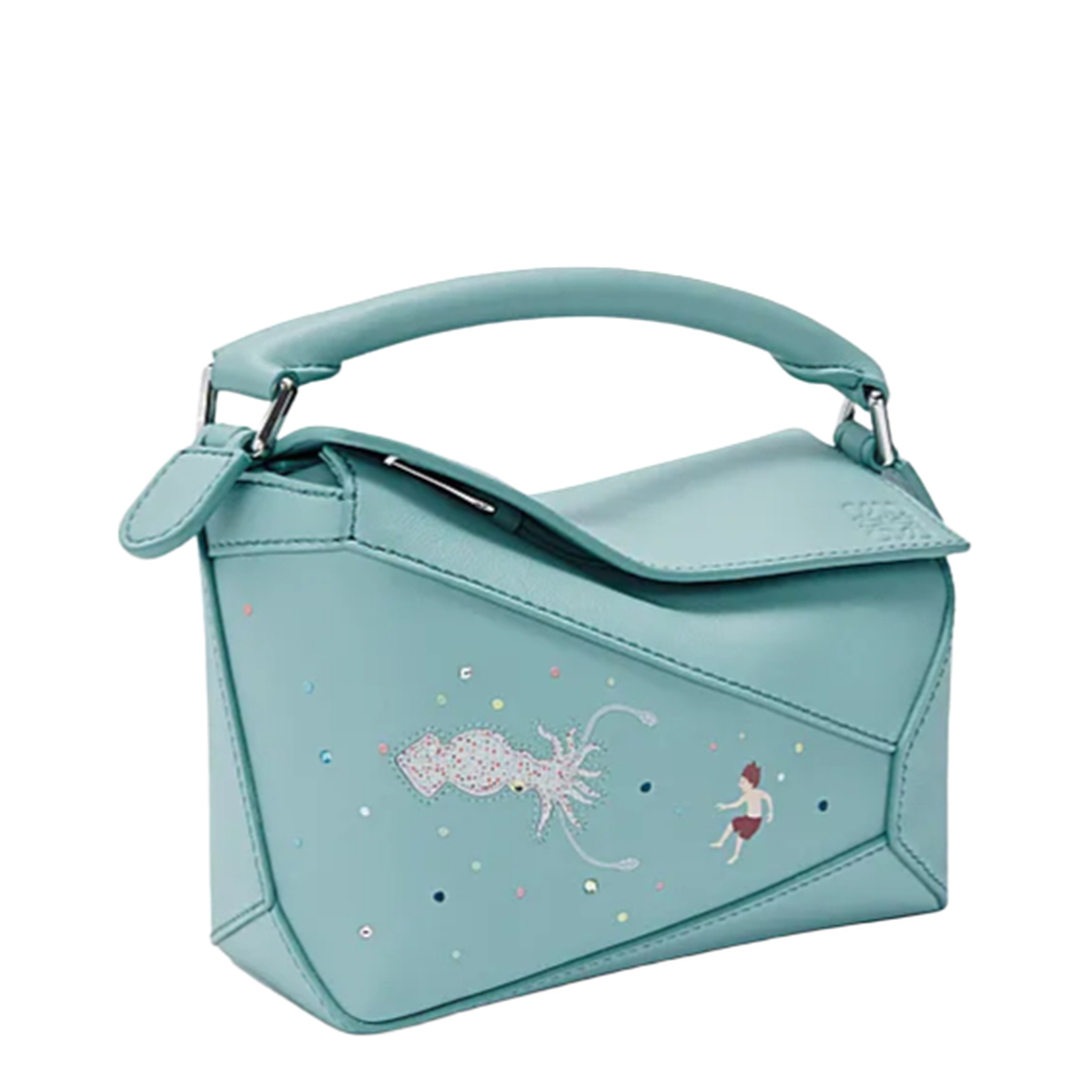 Light Blue Mini Puzzle Bag