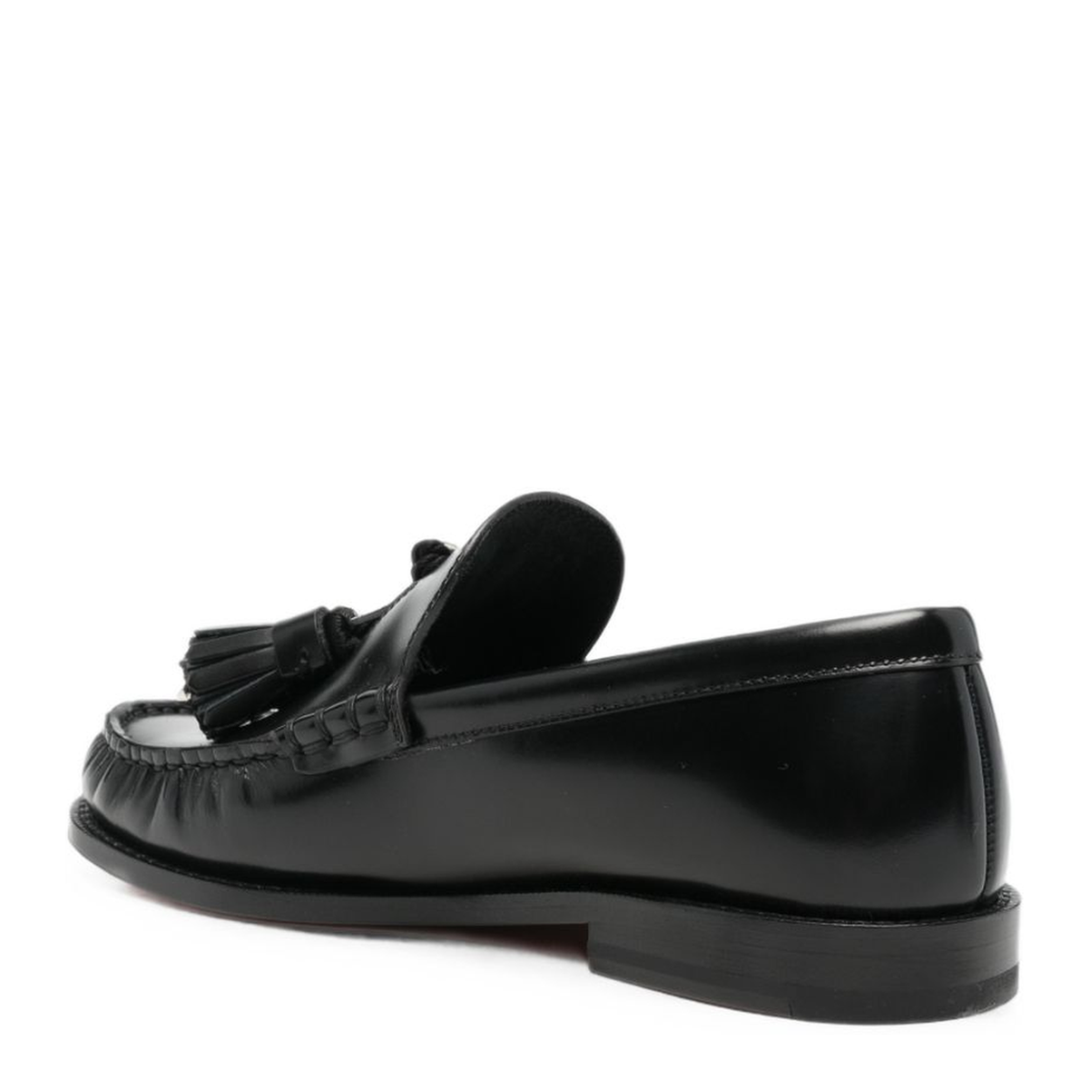 MAYFEYR - Christian Louboutin - Black Polished Finish Tassel Detail Flat Shoes - 3260625B439