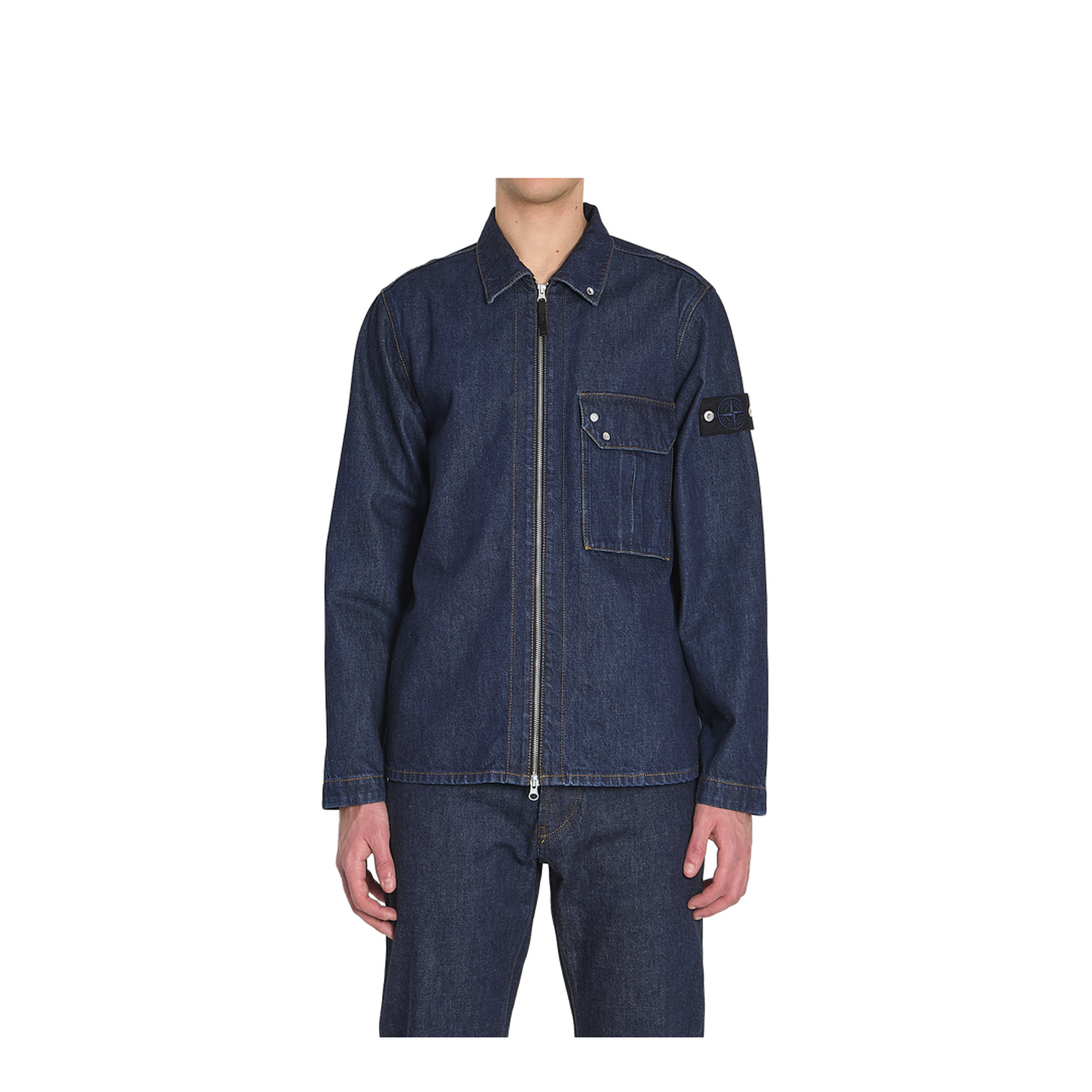 Zip Denim Overshirt