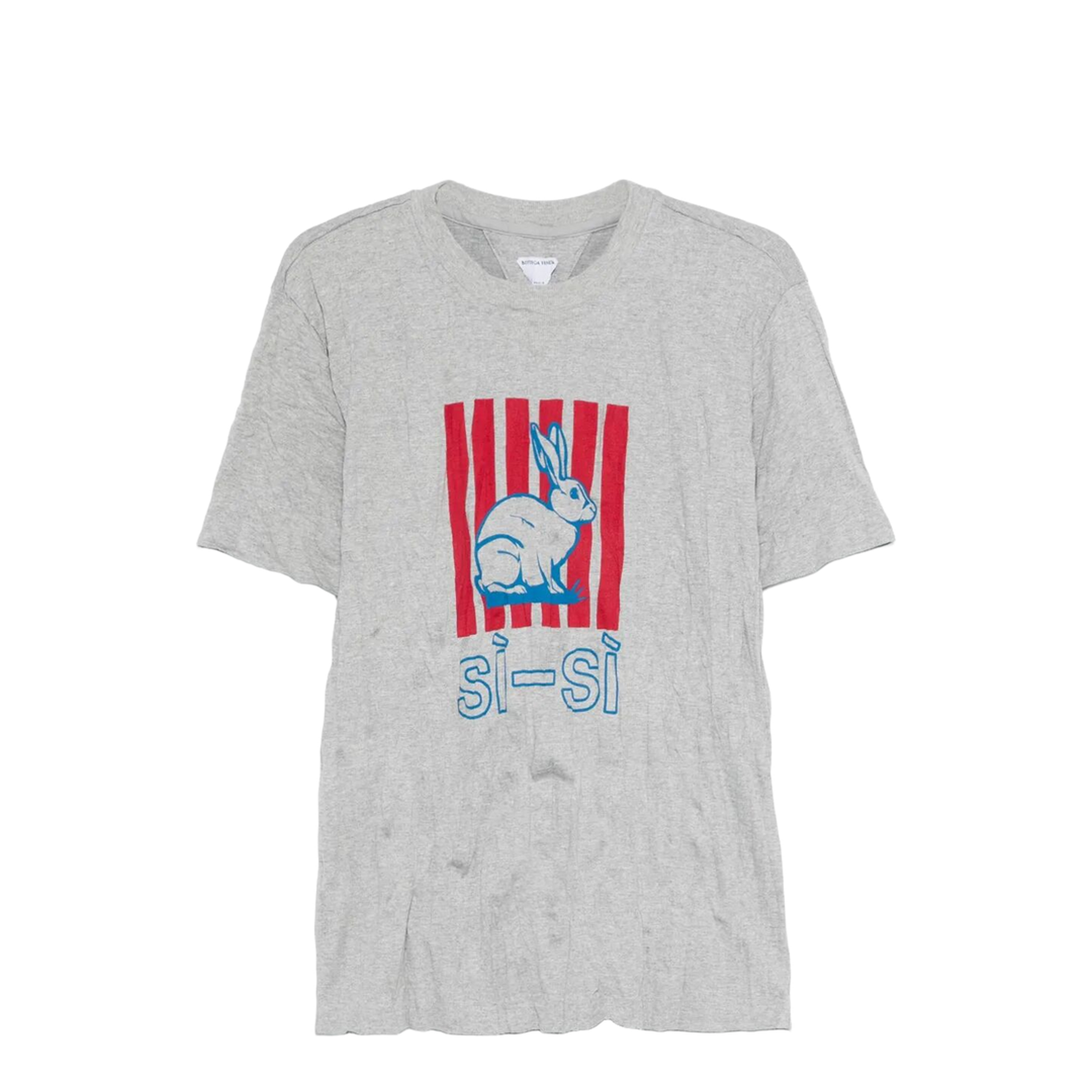 MAYFEYR - Bottega Veneta - Graphic Rabbit-Print Crushed Cotton Jersey T-Shirt - 833132V5K50