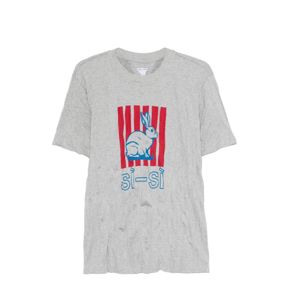 MAYFEYR - Bottega Veneta - Graphic Rabbit-Print Crushed Cotton Jersey T-Shirt - 833132V5K50