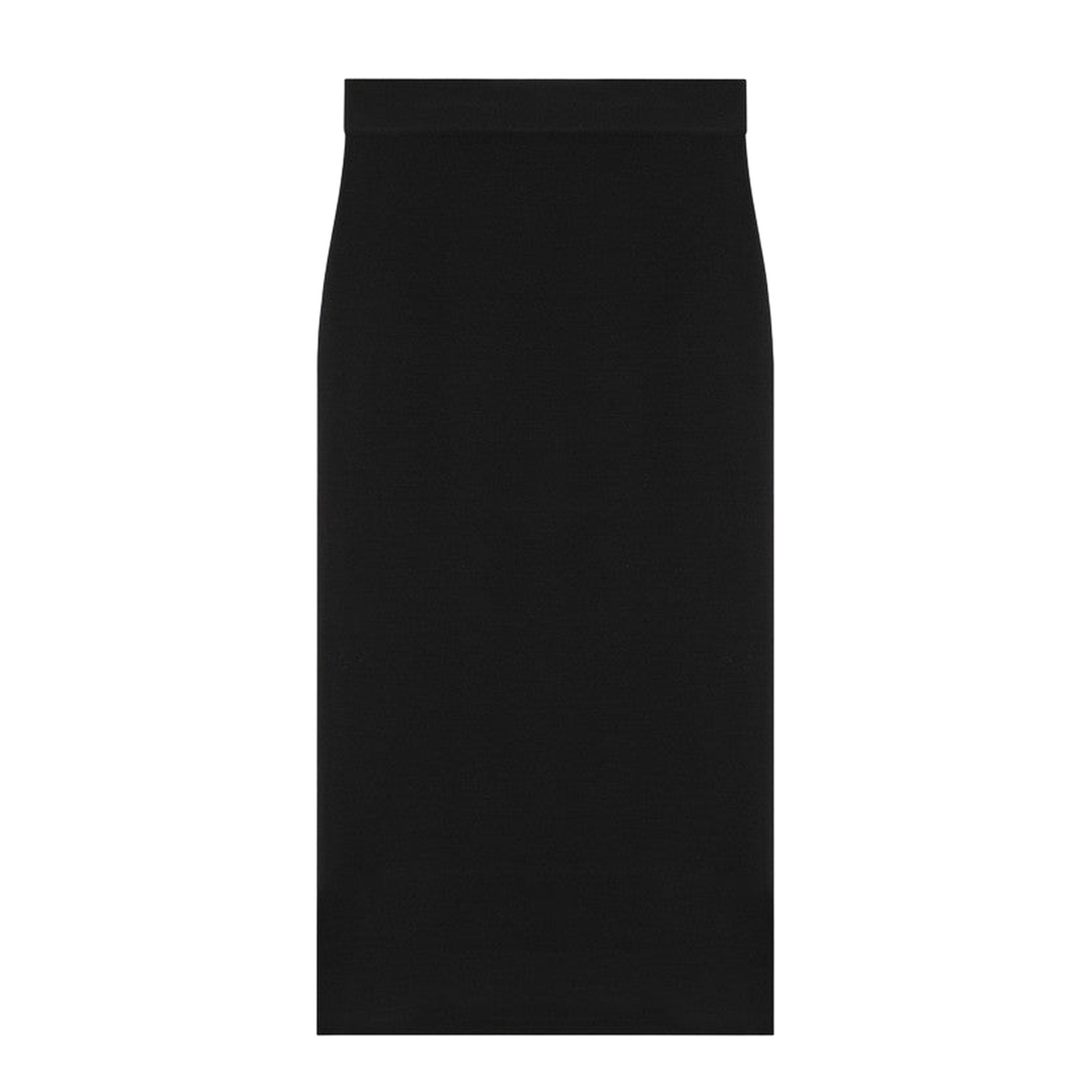 Black Wool Pencil Skirt