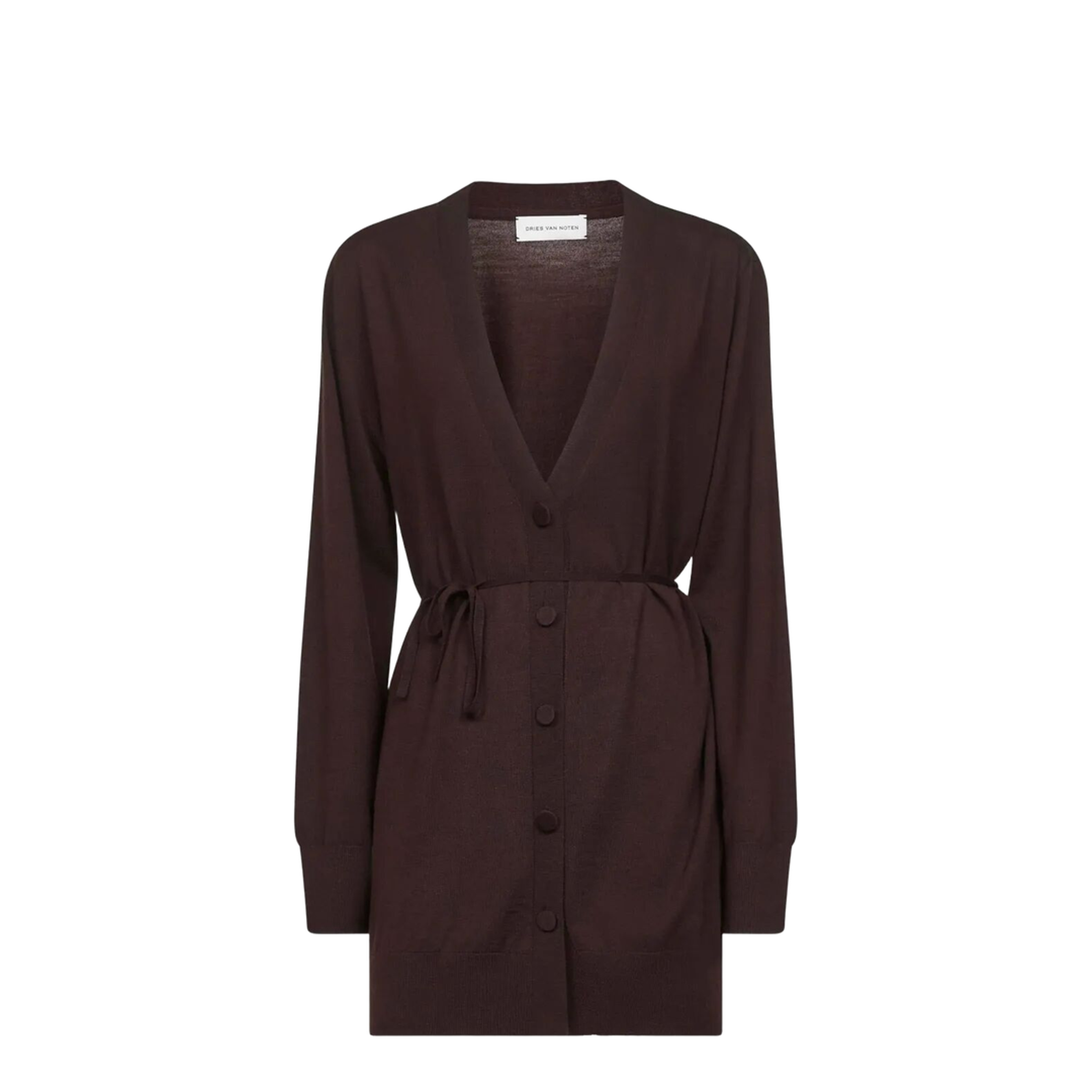 MAYFEYR - Dries Van Noten - Tibati Long Cardigan With Thin Belt - 0112042700