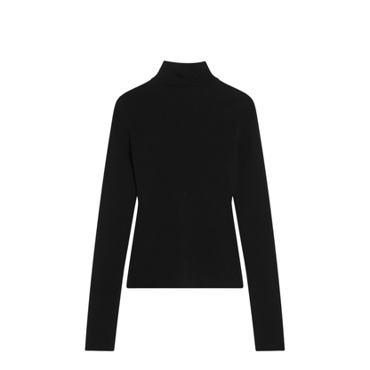 Ribbed Turtleneck Top