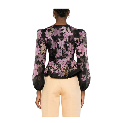 Black and Pink Dawning Blouse