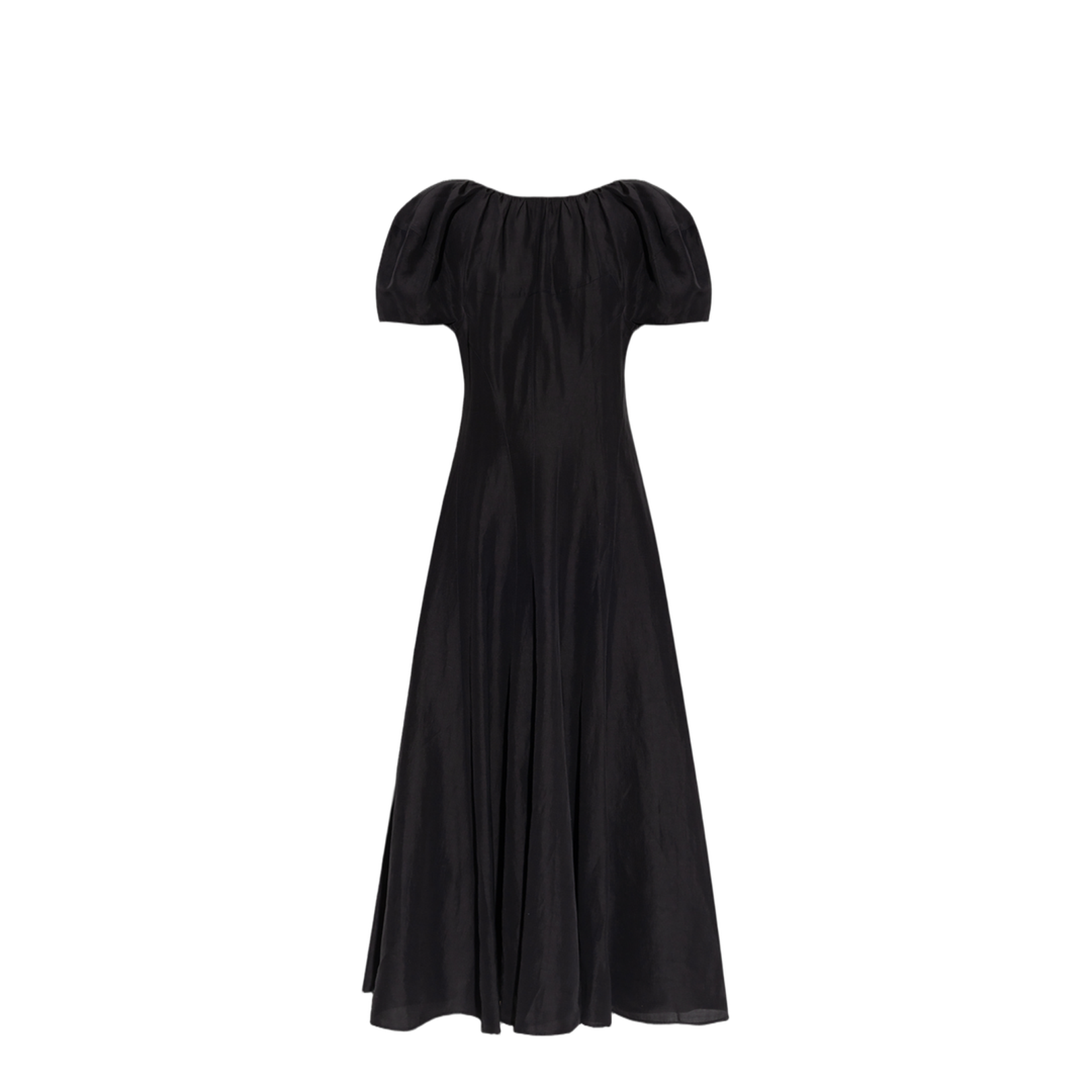 Dress with a round neckline