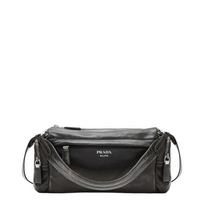 MAYFEYR - Prada - Dark Brown Aged-Effect Nappa Crossbody Bag - 2VH217OOO2C75F0003