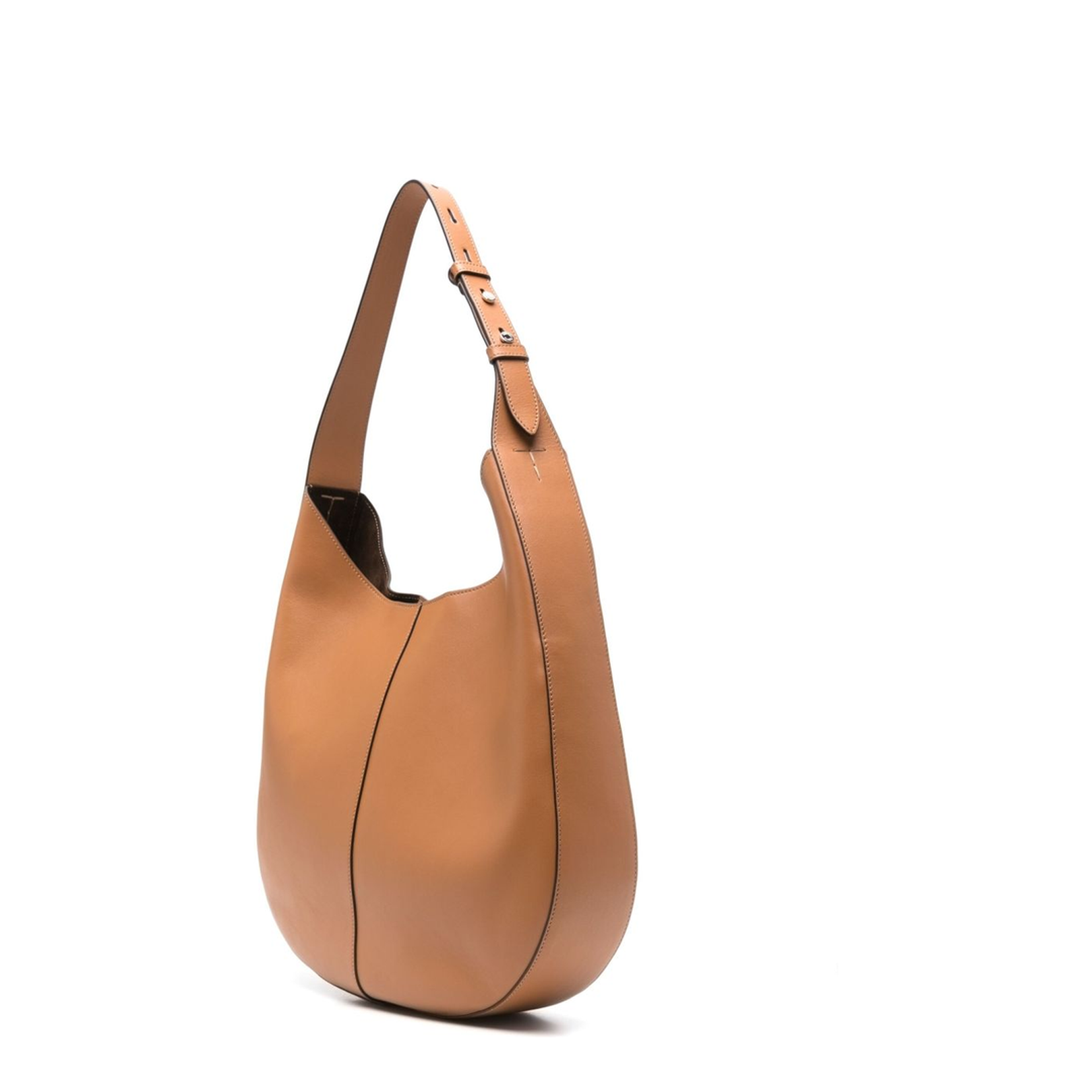 Leather Hobo Bag In Brown