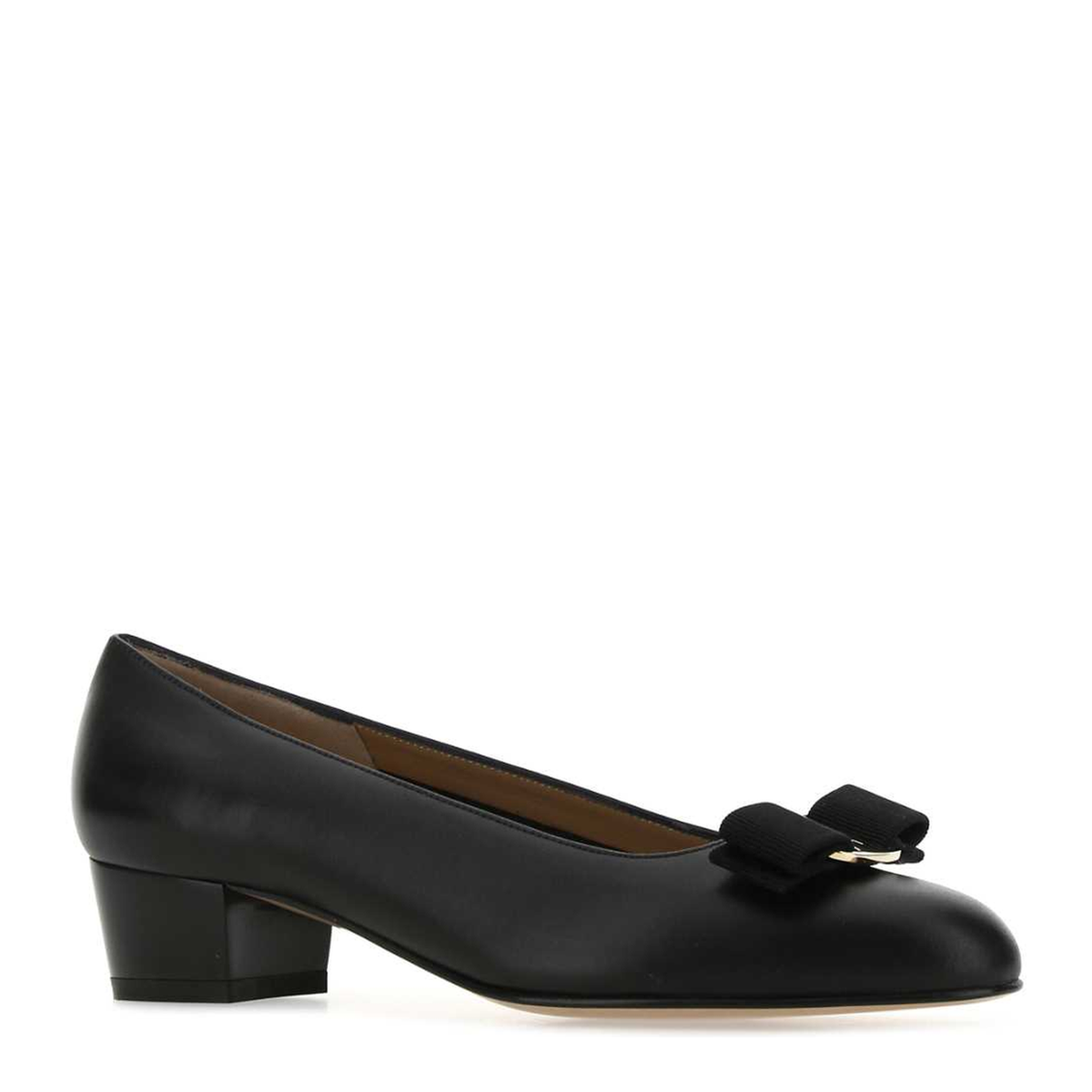 MAYFEYR - Ferragamo - Black Leather Vara Pumps - 017468574571NERO