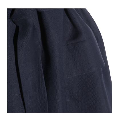 Sleeveless Belted Blazer - Blue