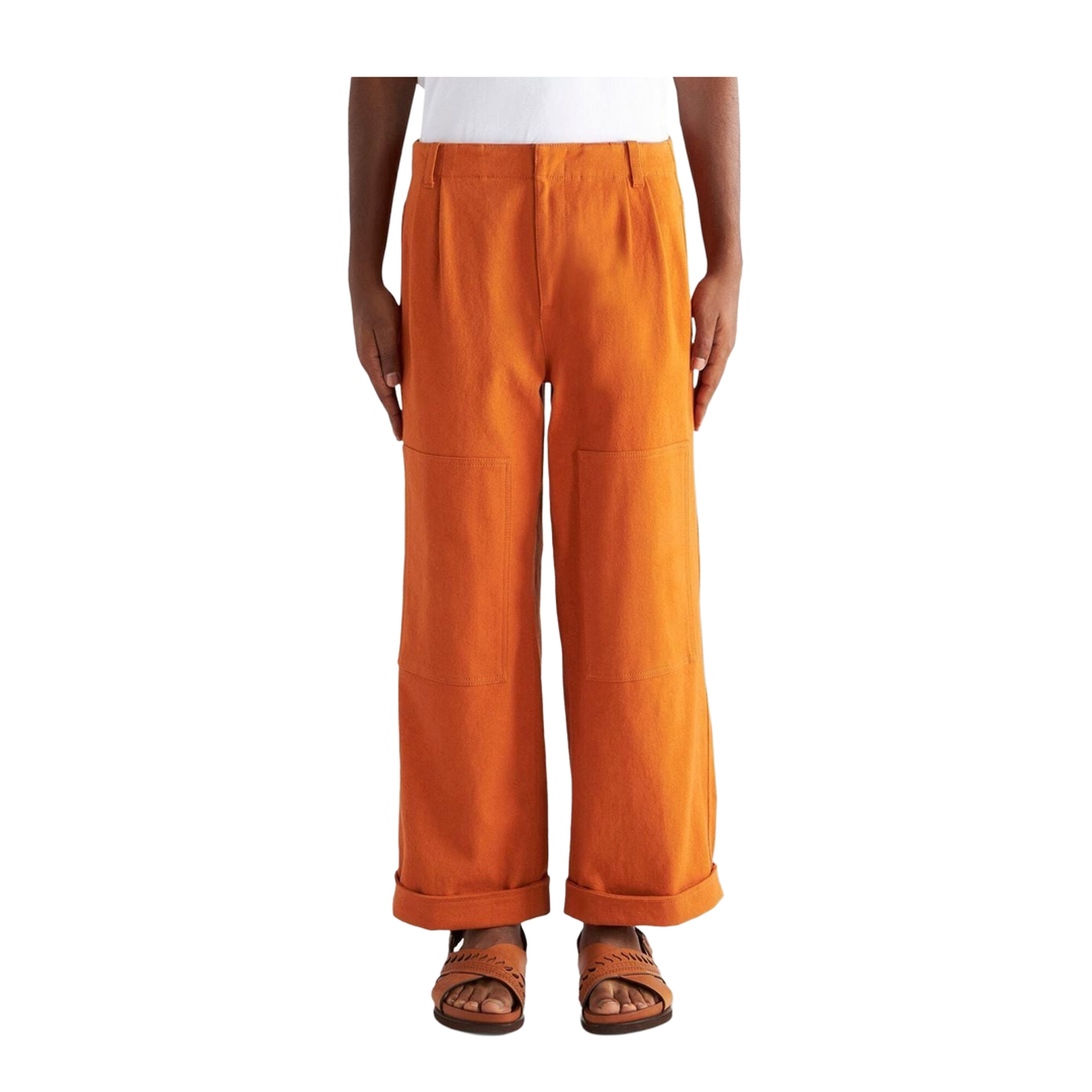 Wide-Leg Long-Length Trousers