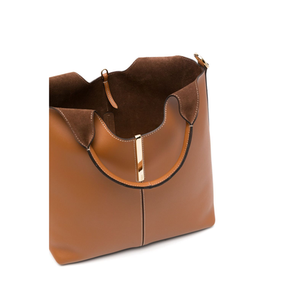 Small Calfskin Tote - Brown