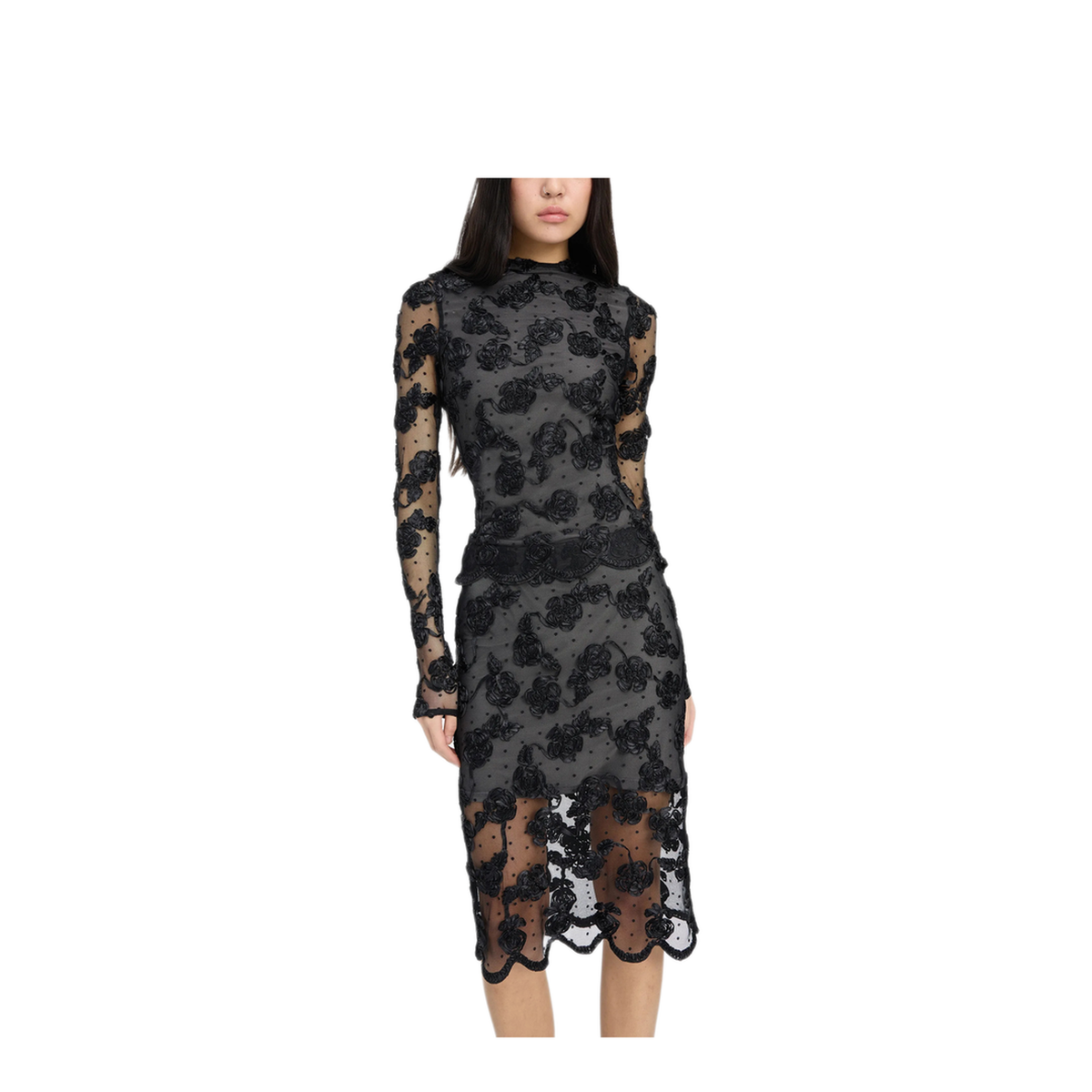 MAYFEYR - Rotate - Floral Mesh Long Sleeve Top - 116654100