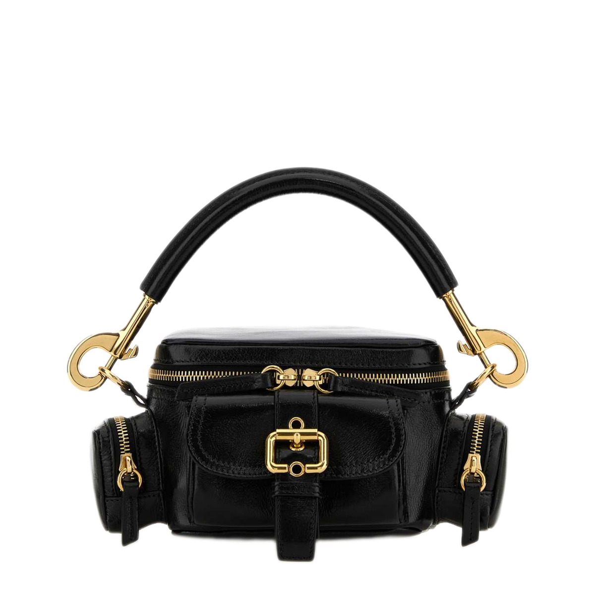 MAYFEYR - Chloè - Black Leather Small Camera Bag - CHCC24AS534N83001