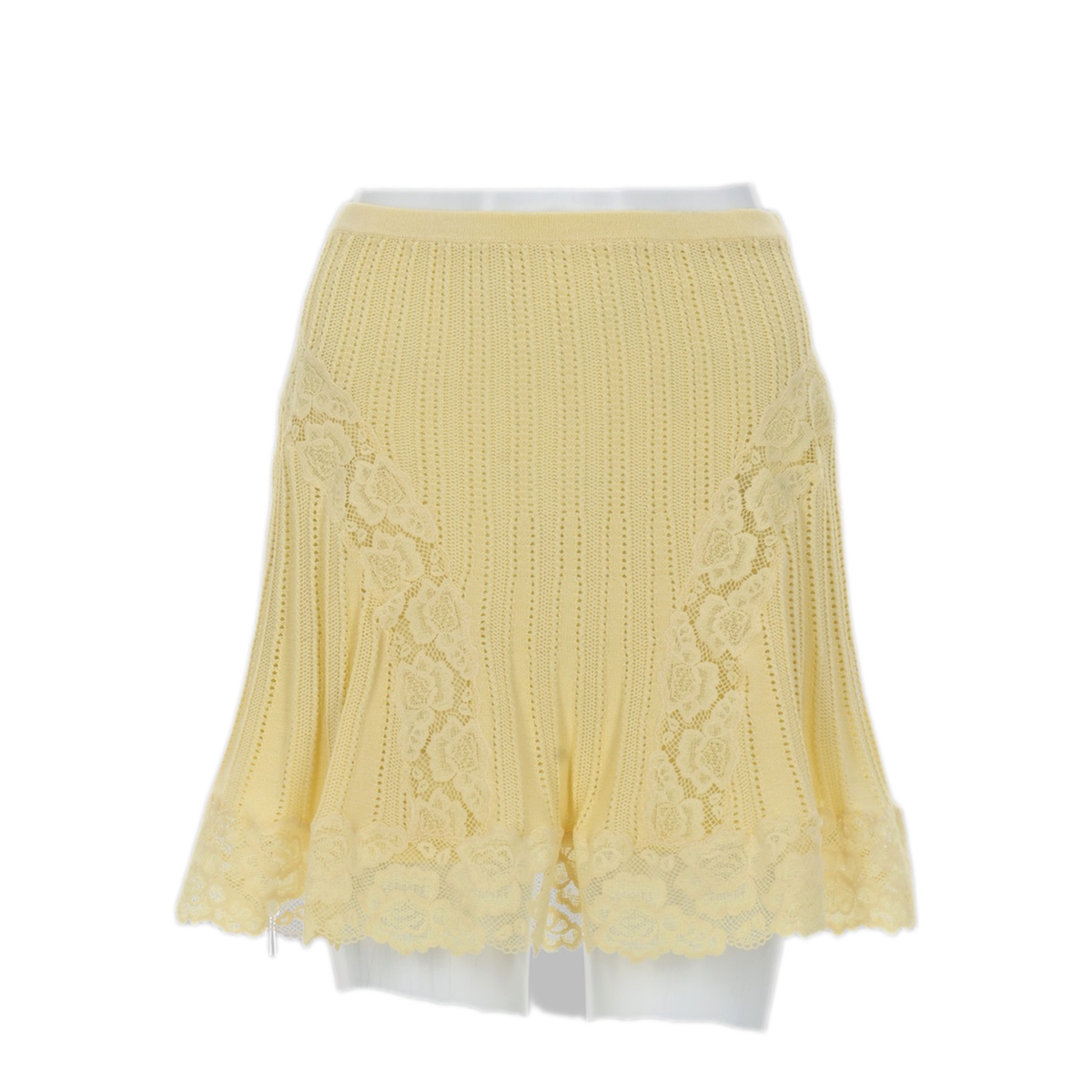 MAYFEYR - Self Portrait - Slim Fit Knitted Mini Skirt - SS26049SKYYELLOW