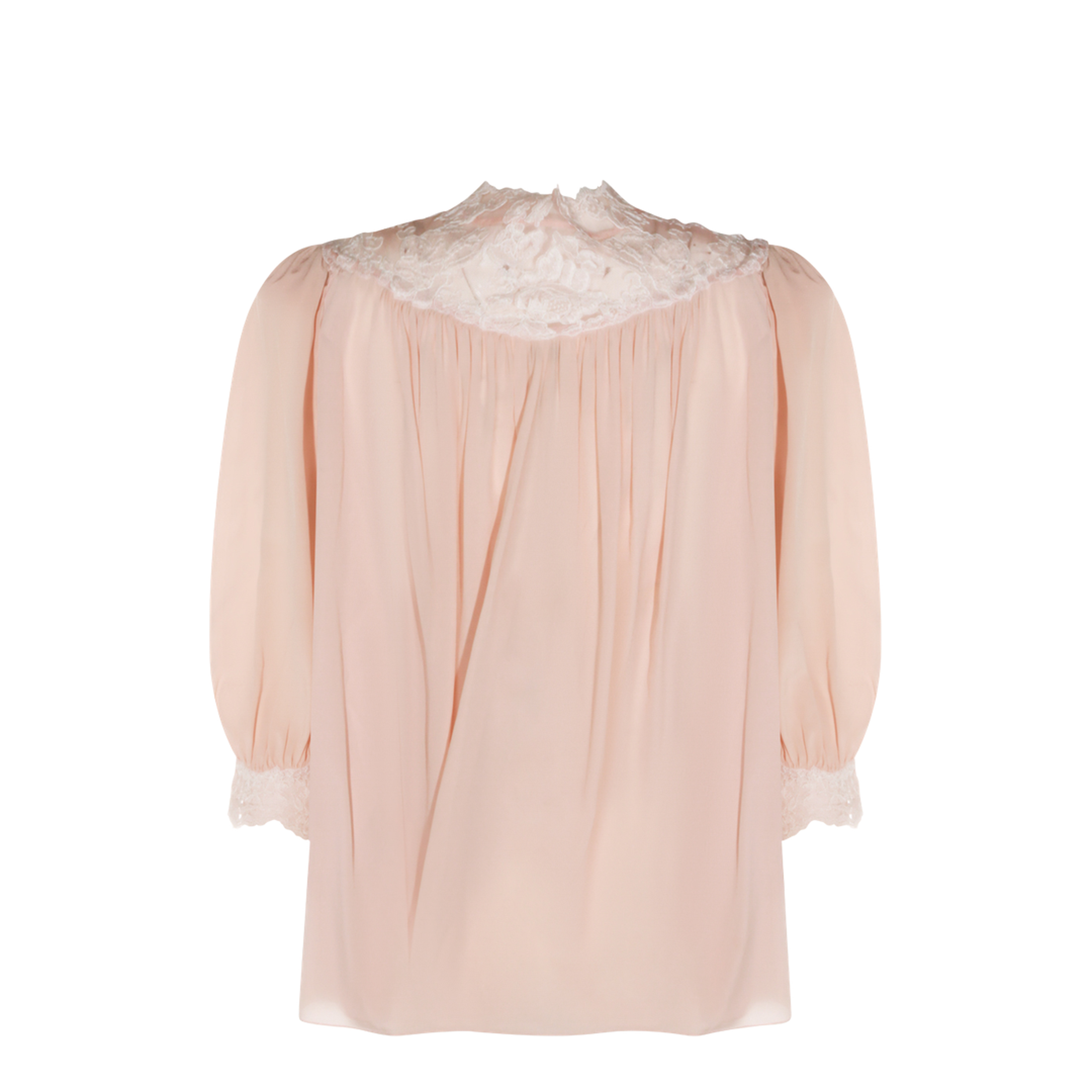 Silk Blouse With Lace Details