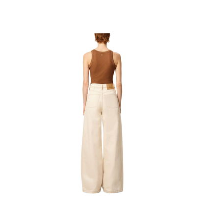 White Cotton Super Wide Fit Jeans